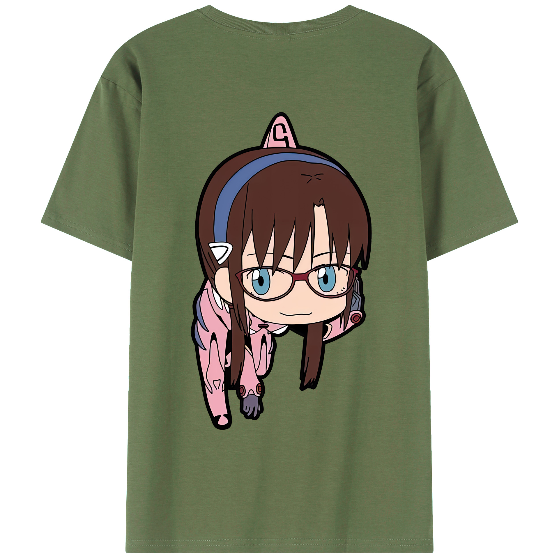（画像用） EVA 新世紀エヴァンゲリオン 綿100％ メンズ半袖Tシャツ（バックプリント） 通気性
